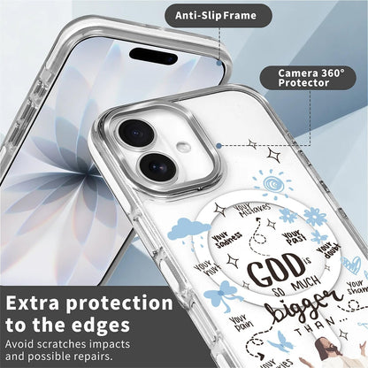 for iPhone 17 Pro Max Case [Compatible with Magsafe],Girls Women Clear Magnetic Case Silicone Shockproof Protective Cover with Pattern Colorful Motivational Letters