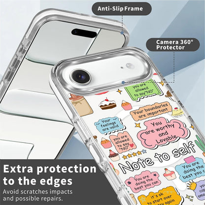 for iPhone 17 Pro Max Case [Compatible with Magsafe],Girls Women Clear Magnetic Case Silicone Shockproof Protective Cover with Pattern Colorful Motivational Letters