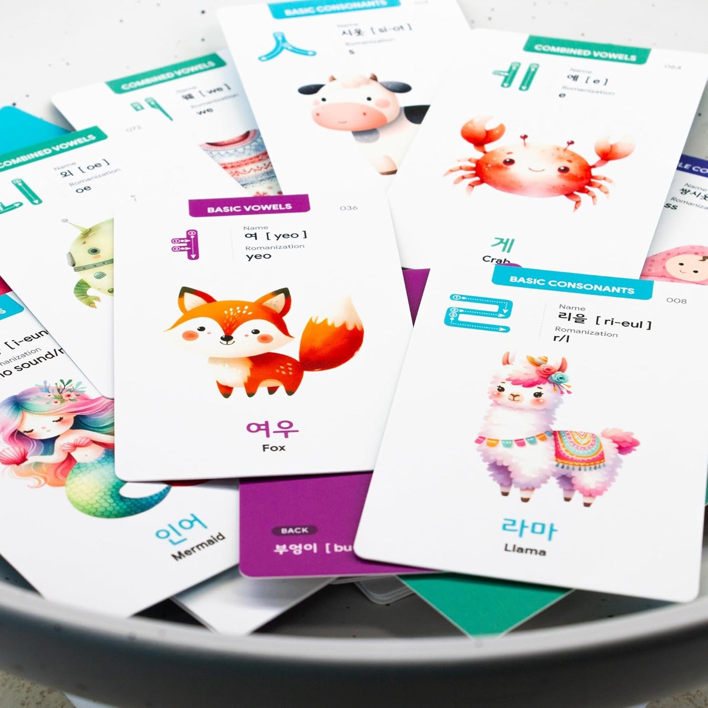 Toddler Korean Flashcards – 55 Fun & Educational Cards for Preschoolers & Beginners