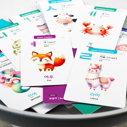 Toddler Korean Flashcards – 55 Fun & Educational Cards for Preschoolers & Beginners