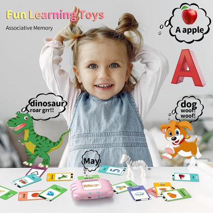 Eaever 520 ABC Sight Words Talking Flash Cards, Christmas Birthday Gift for 2 3 4 5 6 Year Old Boys and Girls, Preschool-Learning-Activities, Toddler Educational Toys for Ages 1-6 Kids, Blue
