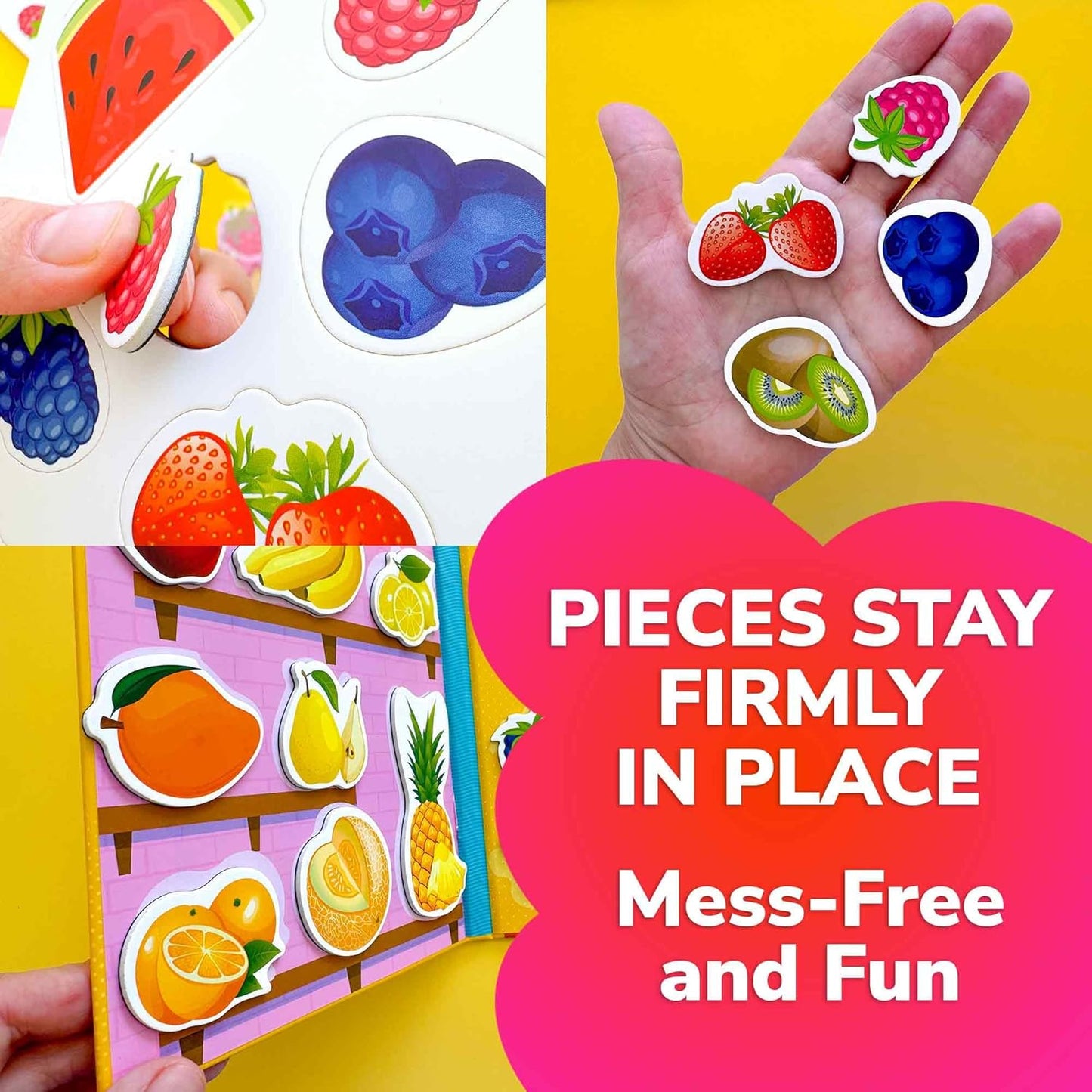 QUOKKA Travel Magnetic Puzzles for Toddlers 1-3 – 20+Pcs Farm Toy Game with Extra-Long Play Book – Fun Travel Game for Kids Ages 3-5 – Strong Magnets for Car Activities – Fun Toddler Puzzle Ages 2-4