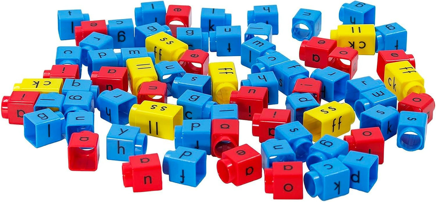 Junior Learning: Rainbow Phonics Blox: CVC Word Building - Phase 2-30 Activity Cards, Color Coded Blocks, Learning, Reading Development, Kids 4+