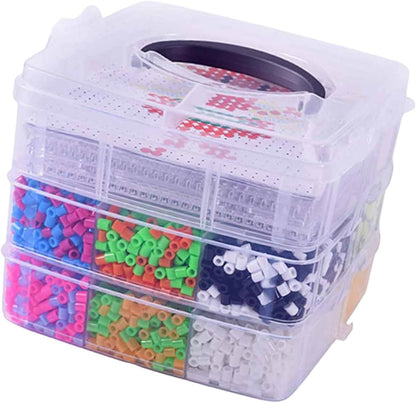 Colaxi Beads Kit,5mm Melty Beads Set Gift Puzzles Toys with Case Iron Bead for Arts Crafts Supplies Easter Girls Boys Christmas