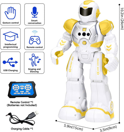 KingsDragon Robots Toy for Kids, RC Gesture Sensing Toy, Interactive Walking Singing Dancing Robot Birthday Presents for Boys Girls Age 6 7 8 9 Years Old