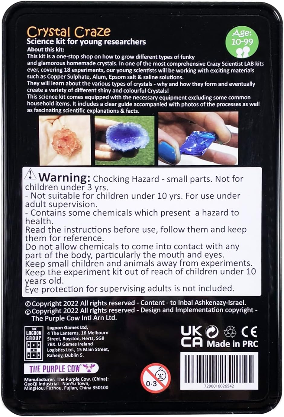 The Purple Cow- The Crazy Scientist Crystal Craze Experiment Stem Education Science Kit for Kids Boys & Girls Aged 10+