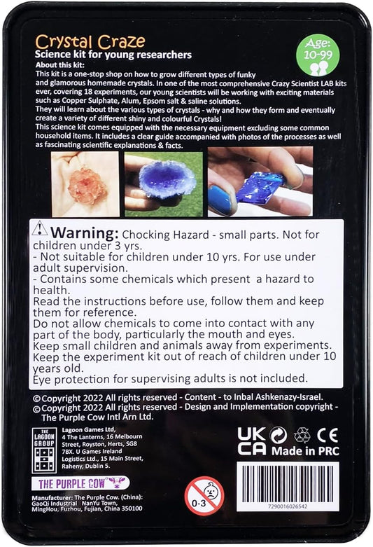 The Purple Cow- The Crazy Scientist Crystal Craze Experiment Stem Education Science Kit for Kids Boys & Girls Aged 10+