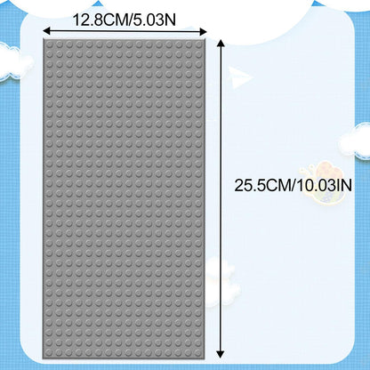 TORMEN 10x5 inch Classic Baseplates, Building Bricks Plates Compatible for Major Brands, & STEM Activities, Inspiring Creativity & Learning(Green*4