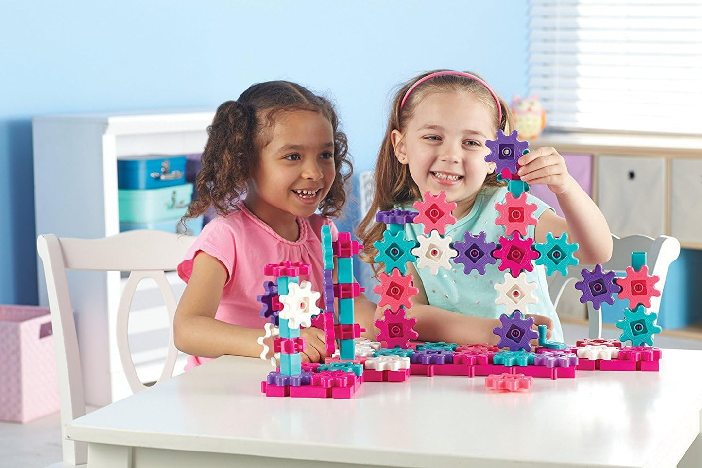 Learning Resources Gears 100-Piece Deluxe Building Set -STEM Activities, Fine Motor Skills, Toddler Explorer Kit, Science and Construction, Boys and Girls Gifts