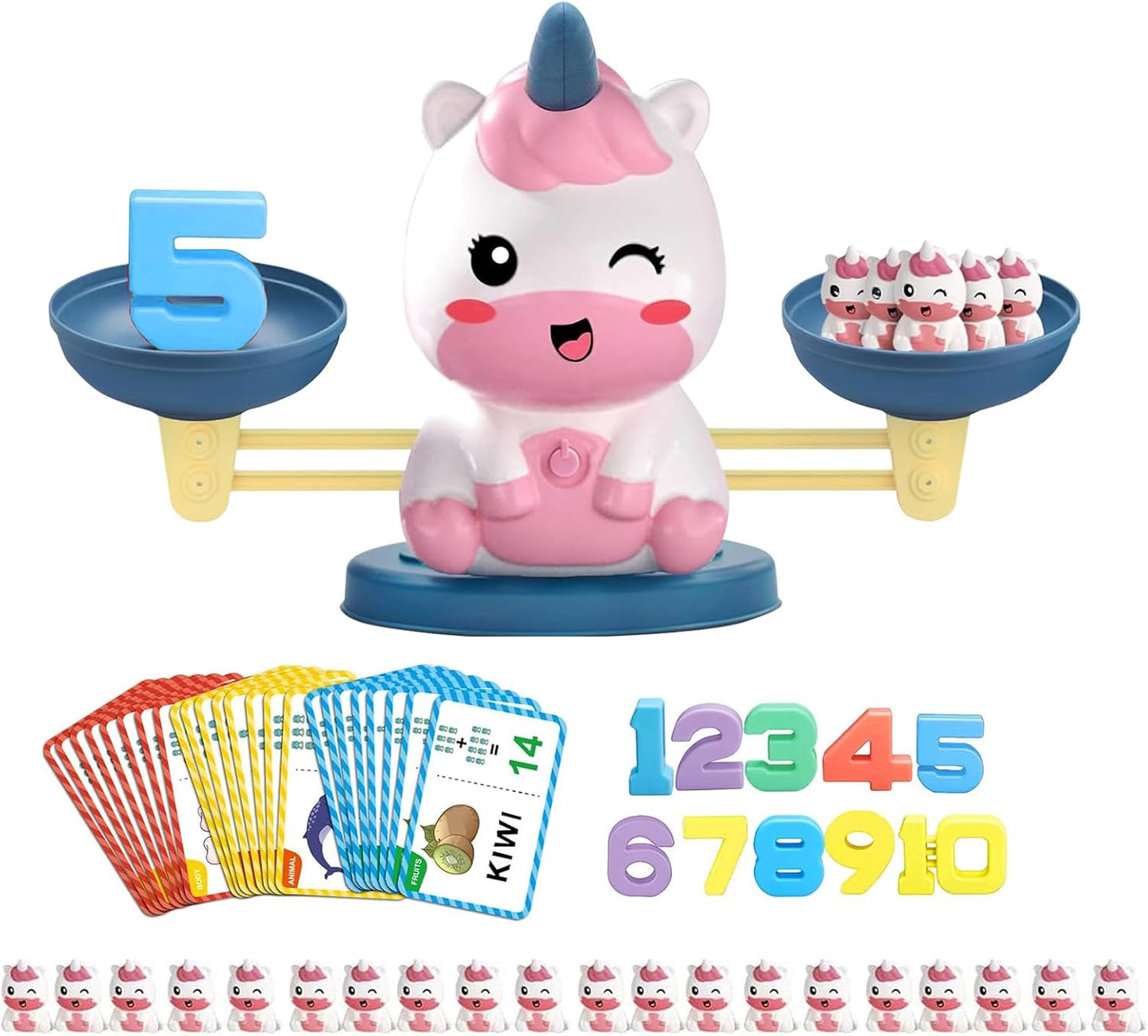 Snugzy Frog Balance Counting Toys, Number Counting Scale Games for Kids Cool Math Learning Games for Boys and Girls Preschool Kindergarten Learning STEM Montessori Educational Toys for 3+ (93 PCS)