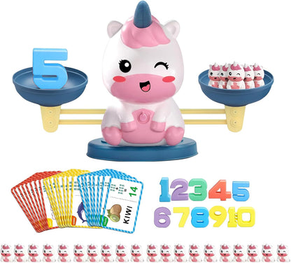 Snugzy Frog Balance Counting Toys, Number Counting Scale Games for Kids Cool Math Learning Games for Boys and Girls Preschool Kindergarten Learning STEM Montessori Educational Toys for 3+ (93 PCS)
