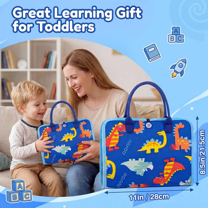 Busy Board Montessori Toys for Toddlers 1-3, 2-4, Boys Birthday Gift, Educational Activity Busy Books Sensory Learning Toys, Travel Toys for Airplane Car
