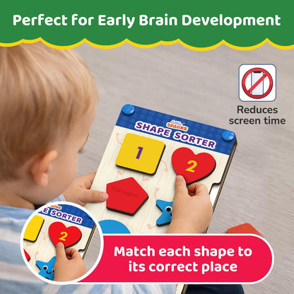 Smartivity Shape Sorter Learning Kit for Kids | 12 Shape Pieces, 10 Challenge Cards | Teaches Colour Recognition, Counting, Emotions | STEM Educational Toy for Boys & Girls (2+ Years)