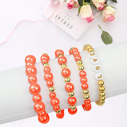 Hpebl 2136PCS Beads for Bracelets Pearl Bracelet Making Kit Friendship Bracelet Kits Bracelet Bead Kits Small Pearl Bead and Gold Beads Beading Kit for Bracelets Jewelry Making Kit