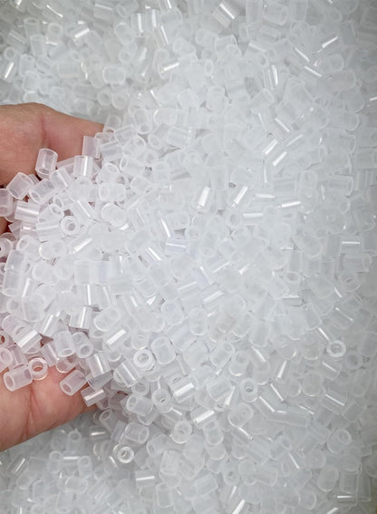 OEEKOI 5500Pcs Fuse Beads - 5mm Bulk Melting Beads for Crafts, Ideal for Christmas Birthday Gifts,Clear