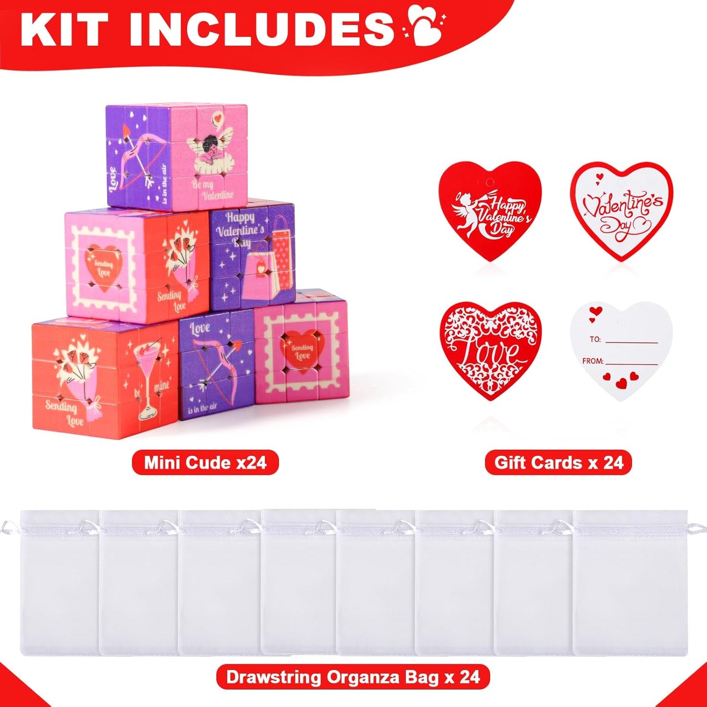 48 Pack Mini Cube Bulk, 1.18 Inch 3x3x3 Small Puzzle Cubes Set, Birthday Party Favors, Classroom Rewards Prizes, Stocking Stuffers, Easter Basket Fillers for Kids
