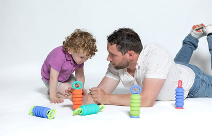 KRUMPLES Plungy Blue Sensory Suction Toy for Ages 10M+ | BPA-Free Silicone Fidget | Promotes Fine Motor Skills | Dishwasher Safe | Ideal Baby and Toddler Gift | Fun for All Ages