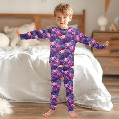ALAZA Shark Starfish Palm Tree 2 Piece Pajama Set Long Sleeve Top and Pants Sleepwear Unisex - Colors A