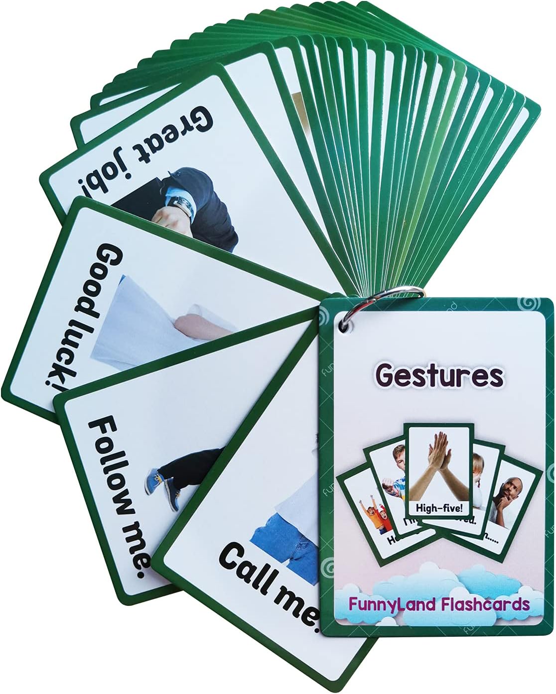 Lilias Body Parts Flash Cards, Toddler & Preschool Learning Toys, Kindergarten Learning Supplies, 4.3 x 3.14 Inch, 34 Cards