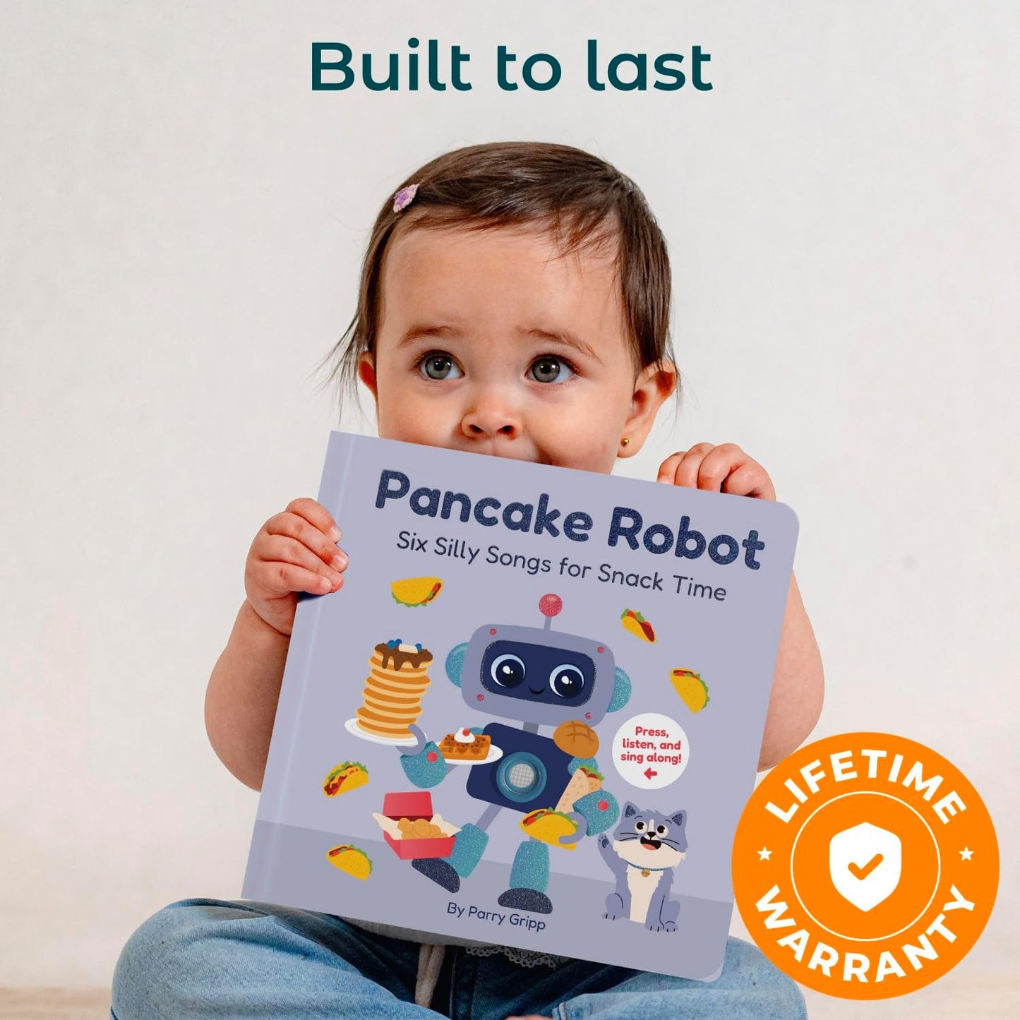 Cali's Books Rock Music Books for Toddlers 1-3 - Singing Button Sound Board Book for 2 Year Old Children, Musical Toddler Rock Songs Toys, 18 Month Interactive Learning Toy, USB-C Rechargeable