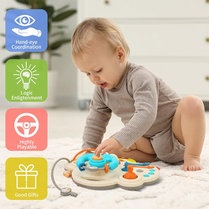 Caterbe Steering Wheel for Toddlers Toys, Baby Montessori Toy for Educational Gift