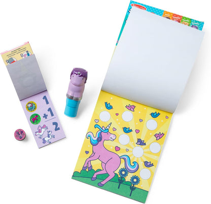 Melissa & Doug Sticker Wow!™ Sticker Stamper and 24-Page Activity Pad, 300 Stickers, Arts and Crafts Fidget Toy Collectible Character – Dinosaur - for Kids Ages 3+ - FSC Certified