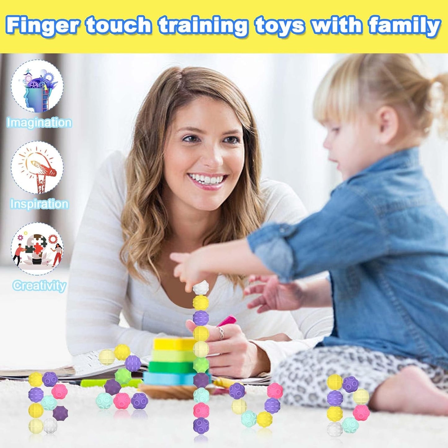 28Pcs Rainbow Stones Fidget Toy, 20mm DIY Mutual Attraction Desk Balls for Kids Adults, Educational Science Kit for Anxiety Relief, Building Crafts for Teens Party Favors Gift