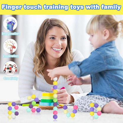 28Pcs Rainbow Stones Fidget Toy, 20mm DIY Mutual Attraction Desk Balls for Kids Adults, Educational Science Kit for Anxiety Relief, Building Crafts for Teens Party Favors Gift