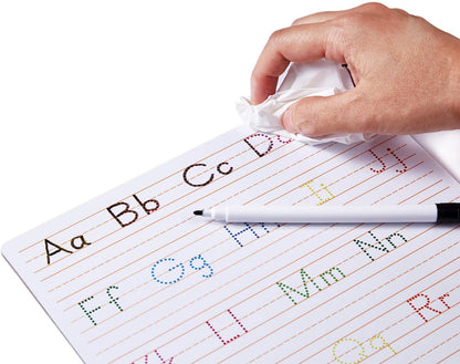 Handwriting Practice Letter Tracing for Kids: Board for Cursive & Printing Style with Dry Erase Marker for Preschooler - Reusable Wipe Clean ABC Alphabet Learn to Write, 8.3 x 11 Inches