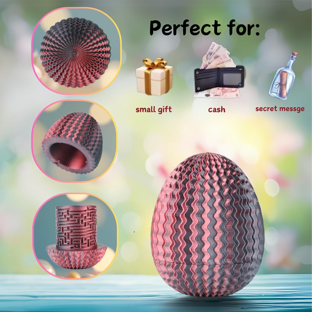 2026 Creative Gift Box: Easter Egg Mystery Puzzle with Hidden Compartment, Reusable Brain Teaser Game for Adults & Kids, Money Gift Ideas for Birthday Christmas Party Celebration