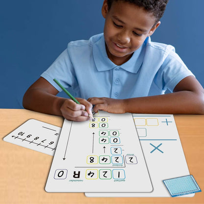 2 Pcs Dry Erase Number Line Board, Double Sided Number Line for Students, Homeschool, Teacher Supplies, Classroom, Math Game for Math Center，High Quality Durable 12 x 4 Inch 0-10, 0-20