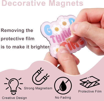 Weewooday 10 Pcs 2026 Inspirational Refrigerator Fridge Magnets Motivational Magnets Bulk Graduation Gift Funny Glass Quote Magnetic Decor for Cabinet Kitchen Whiteboard Locker Office Accessories