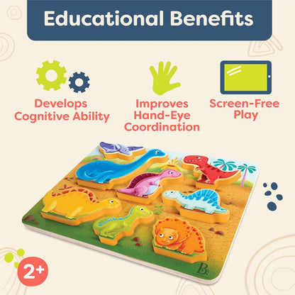 B. toys – Peek & Explore – School BusChunky Puzzle for Toddlers,Educational & Developmental Toys for Kids – 2+ Years