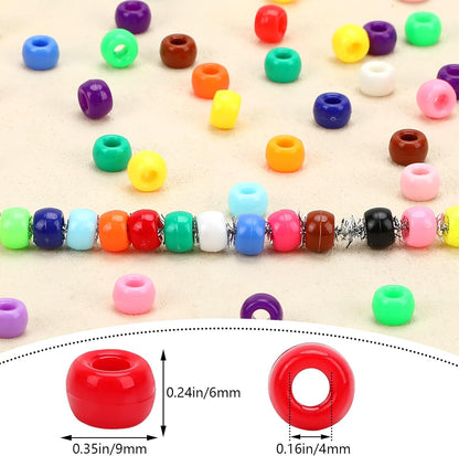UPINS 1200Pcs Christmas Pony Beads Friendship Plastic Small Hair Beads Red Green White Pony Beads for Necklace Supplies (Christmas)