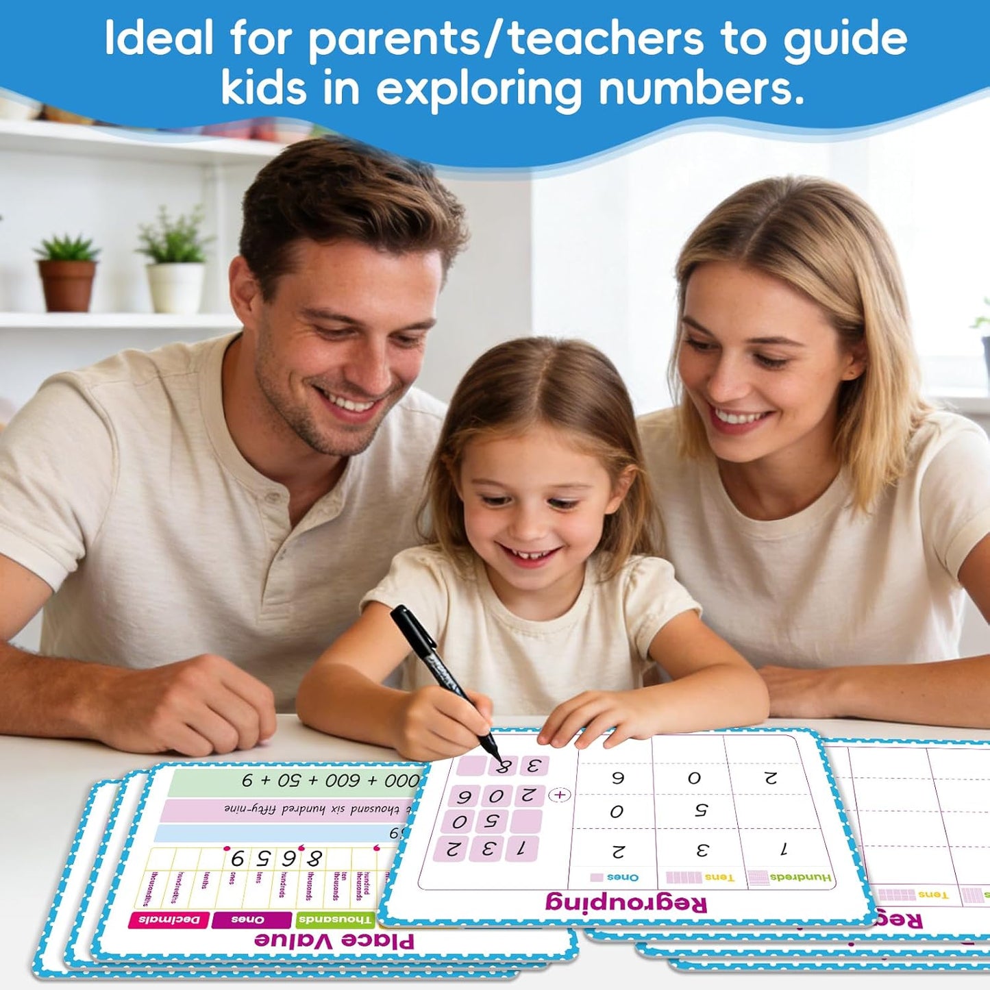 30 Packs Number Line Dry Erase Boards Cards, Double-Sided Writable & Erasable, 0-10 on One Side and 0-20 on the Other Side, Math Learning White Board Tool for Students, Classroom and Home (12” x 4”)
