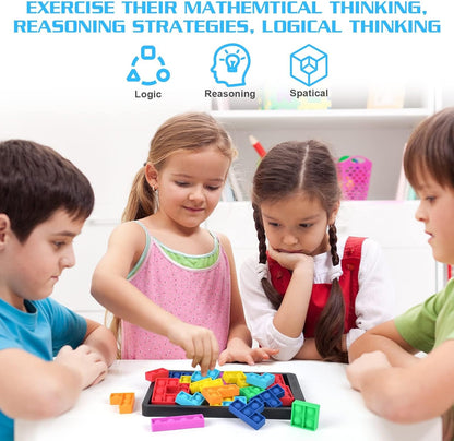 Ainiv Pop Puzzle Popper Fidget Game, Push Pop Brain Teasers Toy, Silicone Jigsaw Building Blocks Game Board, Educational Learning Puzzle and Intelligence Toys for Anxiety & Stress Relief