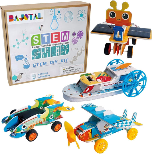 STEM Building Toys for Kids Ages 8-12 | 4-in-1 Science Kit Build DIY Engineering Projects | Educational Toys Gift for Boys & Girls Age 8 9 10 11 12 Year Old