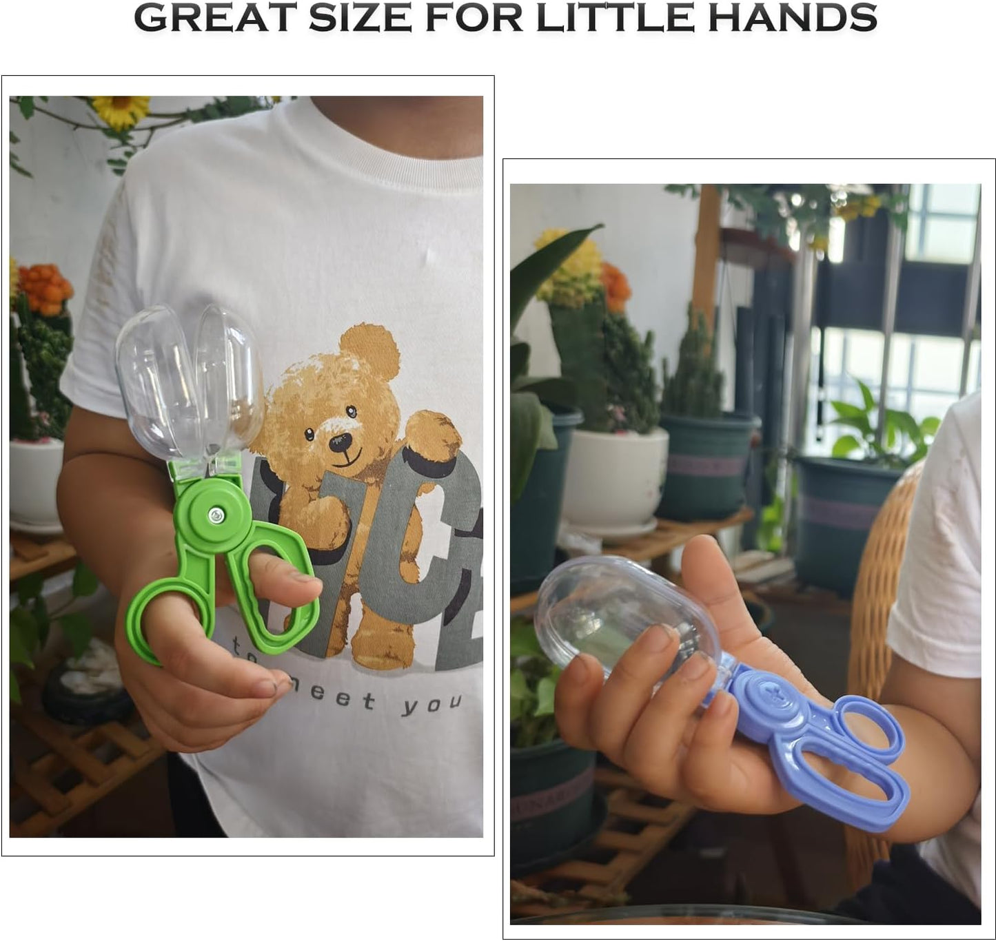 Bug Catcher Scoopers for Kids, 4PCS Handy Scoopers for Bug Catching, Fine Motor Skills Toys for Children Ages 3+