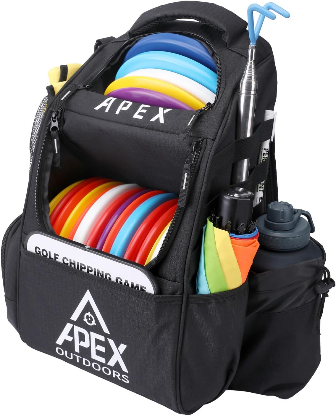 Disc Golf Bag, Large Disc Golf Backpack Holds Over 21 Discs, Durable & Lightweight with Multiple Storage Pockets