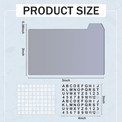 Harloon 50 Pack 3 x 5 Inch Index Card Dividers with 2 Number Alphabet Sticker with Tab, Dry Erase Index Card Guide Set, Photo Recipe Divider for Office Business Back to School Supplies, Candy Color