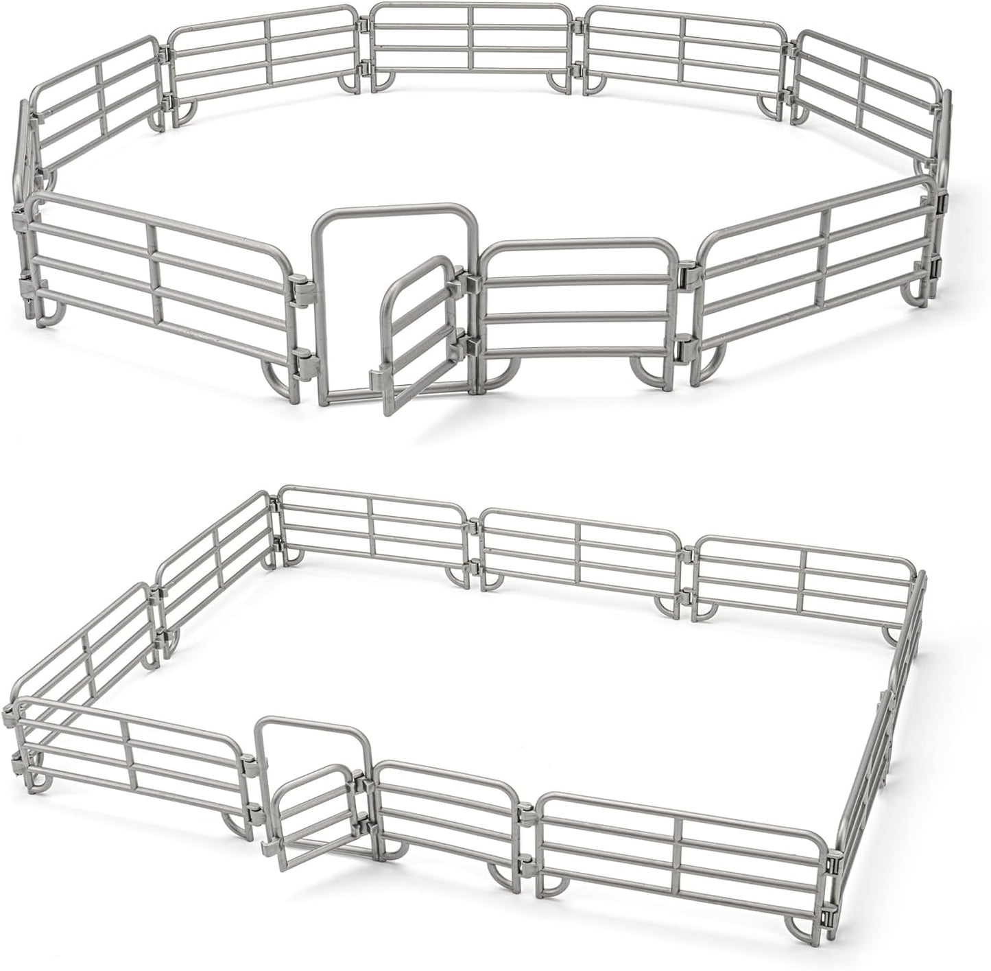 24PCS Farm Ranch Animal Fence Corral Toys for Kids Age 3-5 5-7 4-8 Years Olds Boys Girls, Educational Farm Animal Cake Toppers for Toddlers 3 4 5 6 7 8 9 10
