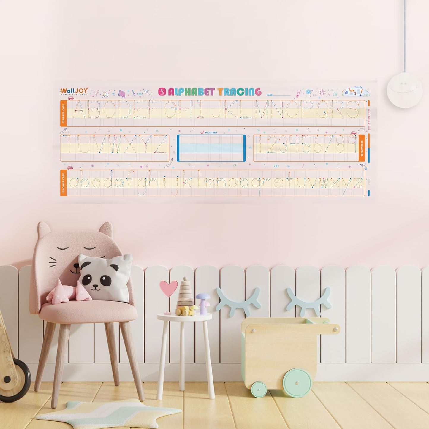 Dry Erase Handwriting Practice for Kids – 39.4×16” Large Clear Lined Dry Erase Board, Whiteboard with Lines that Sticks to Any Surface