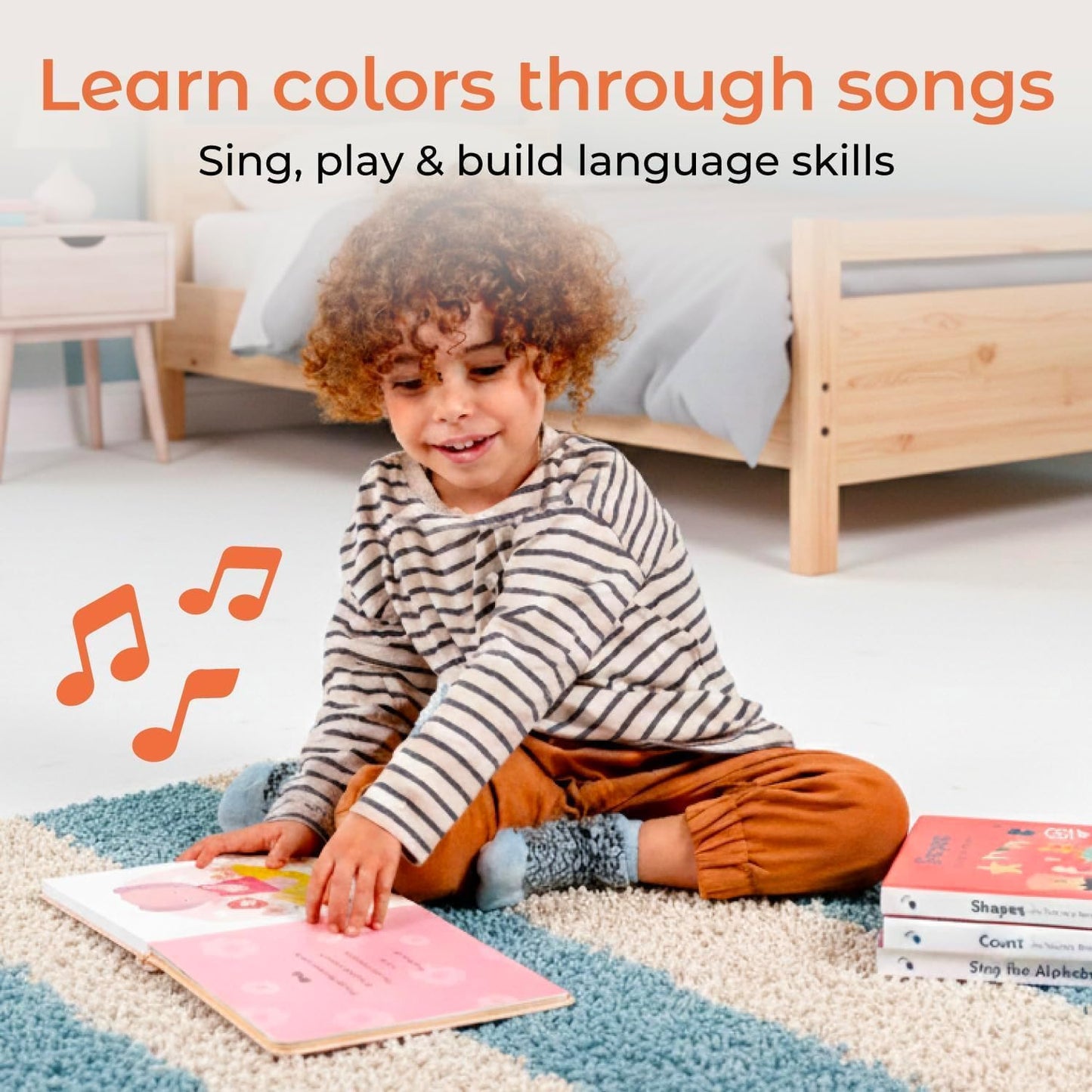 Cali's Books Alphabet Book for Toddlers 1-3 - Learn ABC, Musical Books for Kids, Interactive Talking Baby Toddler Sound Book, Educational Song Learning Toys, Singing and Speech Music Toy for Babies