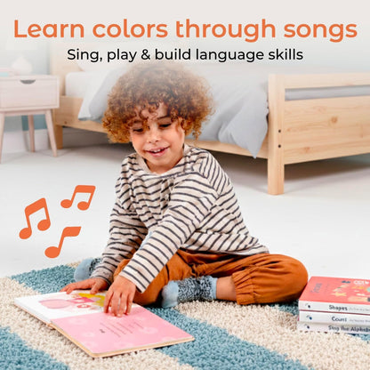 Cali's Books Alphabet Book for Toddlers 1-3 - Learn ABC, Musical Books for Kids, Interactive Talking Baby Toddler Sound Book, Educational Song Learning Toys, Singing and Speech Music Toy for Babies