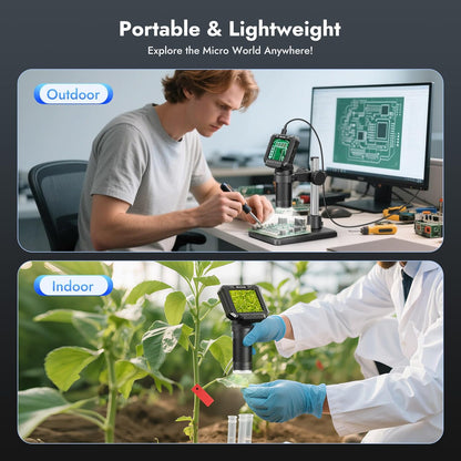 4.3" Coin Microscope for Error Coins (Detail View Only), 1000X Digital LCD Magnifier with Anti-Glare Side Lights, 1080P USB PC View (Win/Mac), Rechargeable Scope for Numismatic Grading
