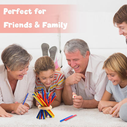 Wanheart Balance & Fun Wooden Stick Toys Family Game for Kids, Adults & Seniors – Enhances Coordination, Focus & Patience Training – Perfect for Family Gatherings, Parties & Travel