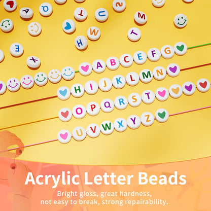 ARTDOT 800 Pieces Assortment Letter Beads for Friendship Bracelets Making Kit, 28 Styles Jewelry Making Supplies Alphabet Beads Set Preppy Crafts Art