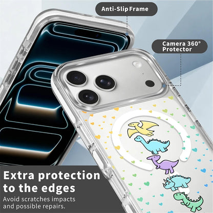 for iPhone 17 Pro Max Case [Compatible with Magsafe],Girls Women Clear Magnetic Case Silicone Shockproof Protective Cover with Pattern Colorful Motivational Letters
