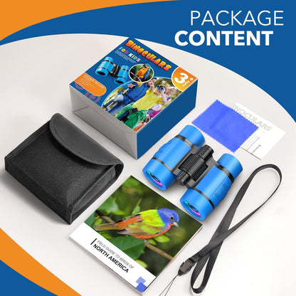Toys for 3-7 Year Old Boys: LET'S GO! Binoculars for Kids with Bird Watching Manual Easter Birthday Gifts for 4 5 6 7 8 Year Old Boy Girls Outdoor Toy for Kid Ages 5-7 Toddler Camping Telescope