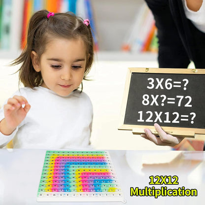12x12 Multiplication Chart Games for Kids: Fun & Easy Learning! Press & Learn Multiplication Table Toy, STEM Math Skills Practice for Ages 4-12, Home & School Sensory Tool (US Certified Silicone)
